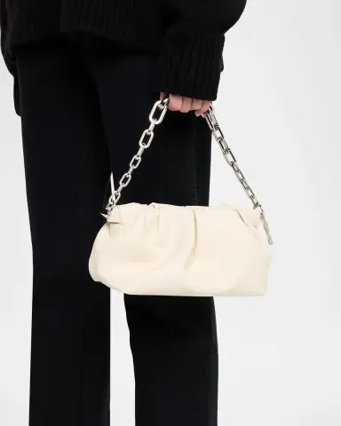 Christian Louboutin Eva Small Pleated Shoulder Bag in Nappa Leather | Thumbnail 4 Christian Louboutin Eva Small Pleated Shoulder Bag in Nappa Leather | Thumbnail 4