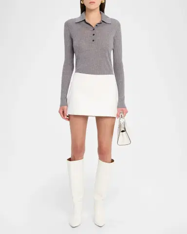 A.L.C. Alex Long-Sleeve Ribbed Wool Top | Thumbnail 2