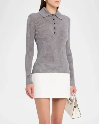 A.L.C. Alex Long-Sleeve Ribbed Wool Top | Thumbnail 4