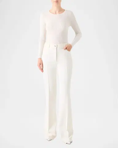 Akris Silk Cotton Rib Crewneck Sweater | Thumbnail 2