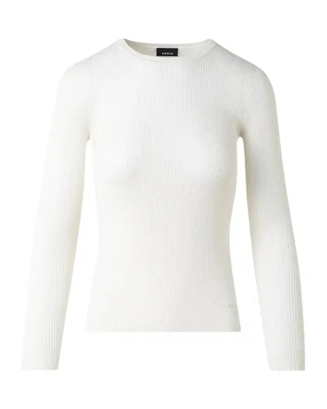 Akris Silk Cotton Rib Crewneck Sweater