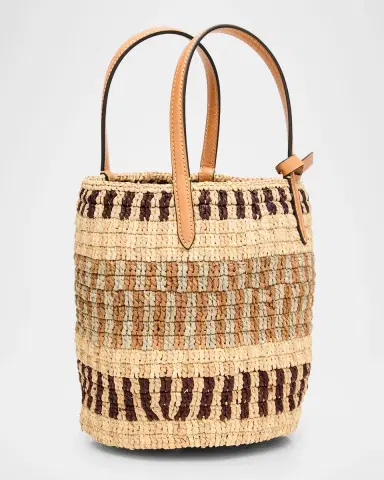 Valentino Garavani VLOGO Signature Small Crochet Bucket Bag | Thumbnail 3