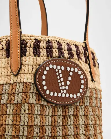 Valentino Garavani VLOGO Signature Small Crochet Bucket Bag | Thumbnail 6
