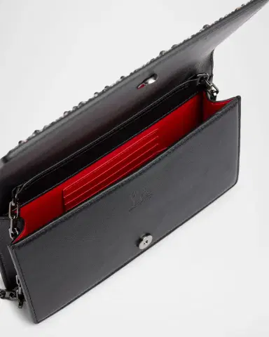 Christian Louboutin Bettina Bead-Encrusted Leather Clutch Bag | Thumbnail 3