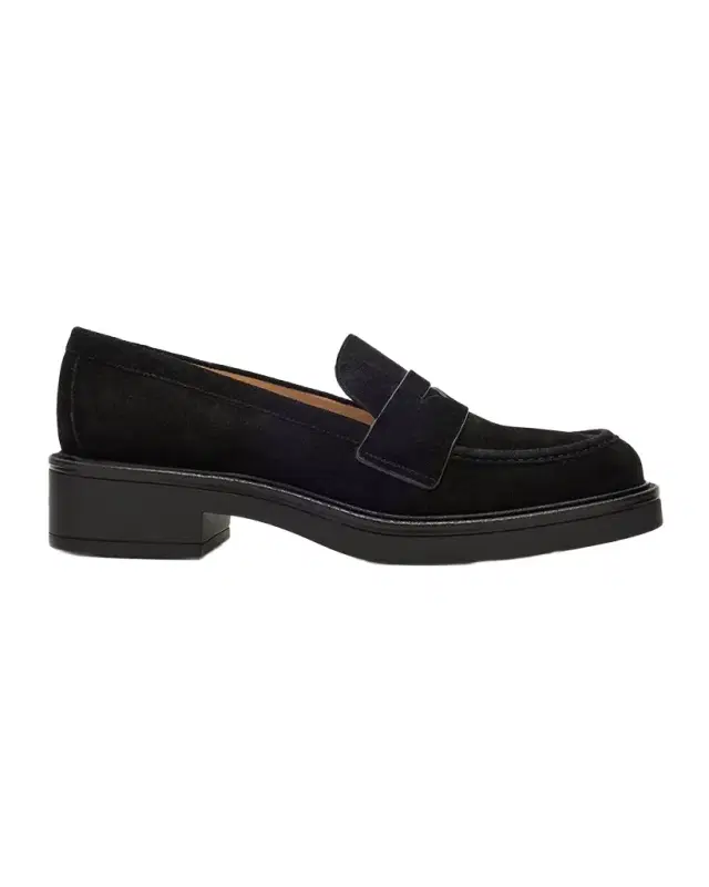 Stuart Weitzman Celia Lite Suede Penny Loafers