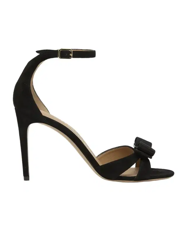 Ferragamo 95mm Roxy Suede Bow Pumps