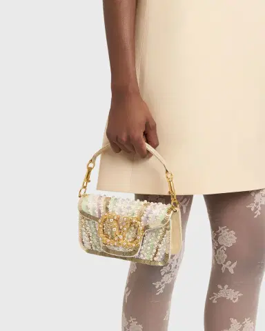 Valentino Garavani Loco Sequin-Embroidered Moire Top-Handle Bag | Thumbnail 2 Valentino Garavani Loco Sequin-Embroidered Moire Top-Handle Bag | Thumbnail 2