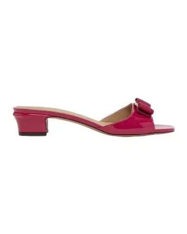 Ferragamo Vanilla Patent Leather Bow Mules | Thumbnail 1 Ferragamo Vanilla Patent Leather Bow Mules | Thumbnail 1