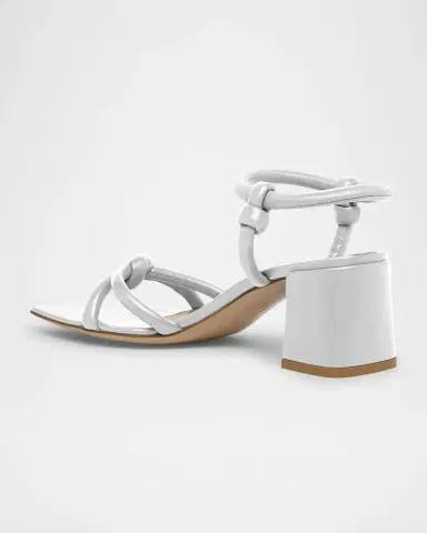 Gianvito Rossi Leather Knot Ankle-Strap Sandals | Thumbnail 4