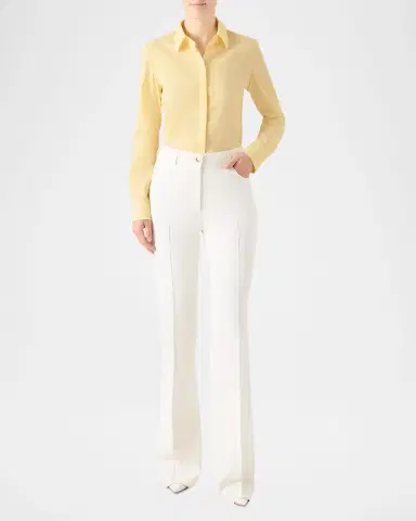 Akris Stretch Poplin Button-Front Shirt | Thumbnail 2