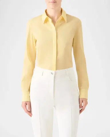 Akris Stretch Poplin Button-Front Shirt | Thumbnail 4