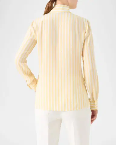Akris Striped Silk Crepe Button-Down Shirt | Thumbnail 3