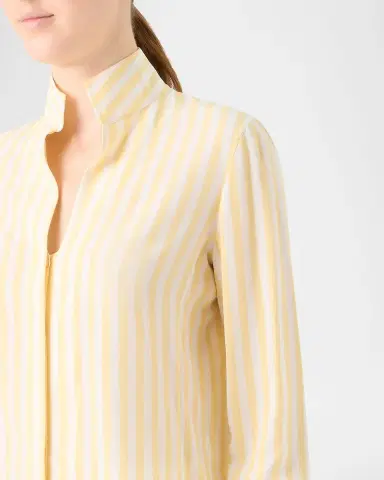 Akris Striped Silk Crepe Button-Down Shirt | Thumbnail 5