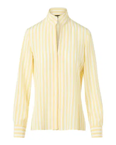 Akris Striped Silk Crepe Button-Down Shirt | Thumbnail 1