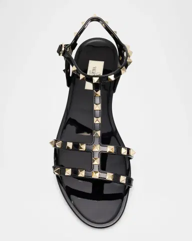 Valentino Garavani Rockstud Jelly Flat Gladiator Sandals | Thumbnail 6 Valentino Garavani Rockstud Jelly Flat Gladiator Sandals | Thumbnail 6