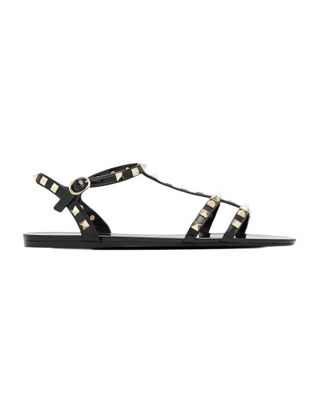 Valentino Garavani Rockstud Jelly Flat Gladiator Sandals