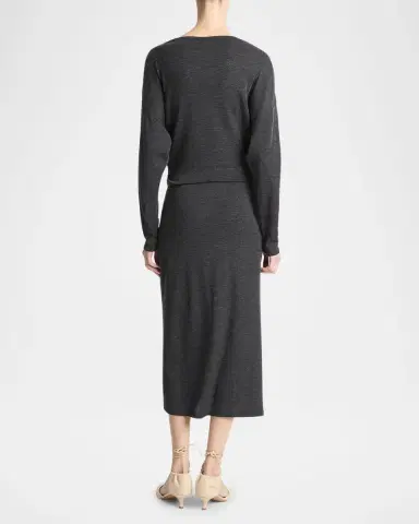 Vince Draped Midi Skirt | Thumbnail 3