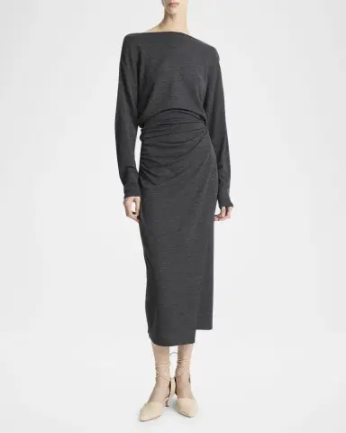 Vince Draped Midi Skirt | Thumbnail 4