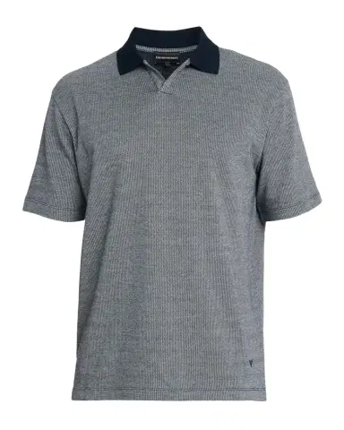 Emporio Armani Men's Melange Short-Sleeve Polo Shirt | Thumbnail 1 Emporio Armani Men's Melange Short-Sleeve Polo Shirt | Thumbnail 1