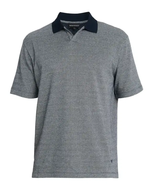 Men 's Melange Short-Sleeve Polo Shirt Men 's Melange Short-Sleeve Polo Shirt