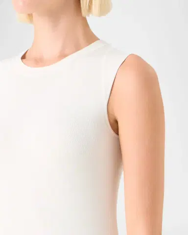 Akris Sleeveless Fitted Silk Knit Top | Thumbnail 5 Akris Sleeveless Fitted Silk Knit Top | Thumbnail 5