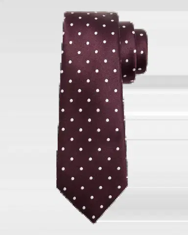 Tom Ford Men's Polka Dot Mulberry Silk Tie | Thumbnail 2 Tom Ford Men's Polka Dot Mulberry Silk Tie | Thumbnail 2