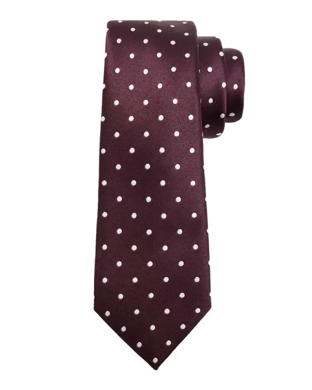 TOM FORD Men 's Polka Dot Mulberry Silk Tie