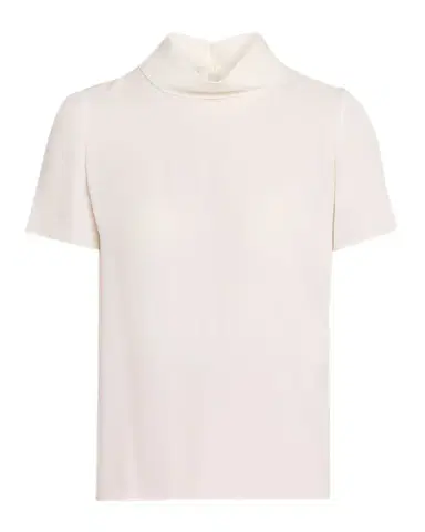 Valentino Garavani Mock-Neck Short-Sleeve Silk Top | Thumbnail 1 Valentino Garavani Mock-Neck Short-Sleeve Silk Top | Thumbnail 1