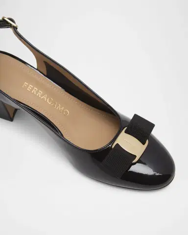 Ferragamo 55mm Vetty Patent Leather Slingback Pumps | Thumbnail 3 Ferragamo 55mm Vetty Patent Leather Slingback Pumps | Thumbnail 3