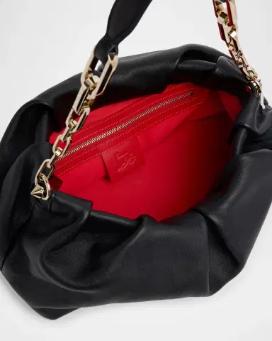 Christian Louboutin Eva Pleated Nappa Leather Shoulder Bag | Thumbnail 2 Christian Louboutin Eva Pleated Nappa Leather Shoulder Bag | Thumbnail 2