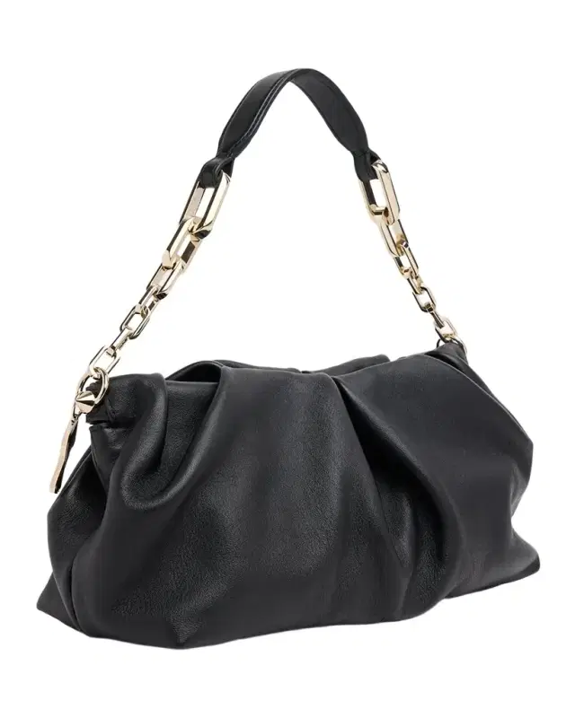 Christian Louboutin Eva Pleated Nappa Leather Shoulder Bag