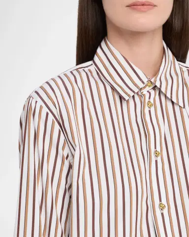Bottega Veneta Knot-Button Striped Cotton Button-Down Shirt | Thumbnail 5 Bottega Veneta Knot-Button Striped Cotton Button-Down Shirt | Thumbnail 5
