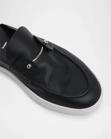 Christian Louboutin Men's Chanme Leather Slides | Thumbnail 3
