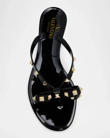 Valentino Garavani Rockstud PVC Flat Thong Sandals | Thumbnail 6 Valentino Garavani Rockstud PVC Flat Thong Sandals | Thumbnail 6