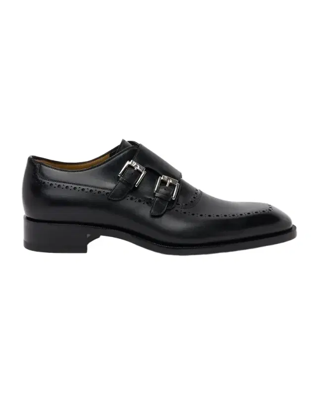 Men 's Sartok Leather Double-Monk Strap Loafers
