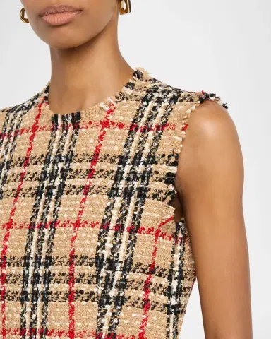 Burberry Abigail Check Wool-Blend Bouclé Mini Dress | Thumbnail 5 Burberry Abigail Check Wool-Blend Bouclé Mini Dress | Thumbnail 5