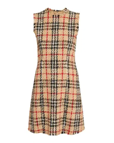 Burberry Abigail Check Wool-Blend Bouclé Mini Dress | Thumbnail 1 Burberry Abigail Check Wool-Blend Bouclé Mini Dress | Thumbnail 1
