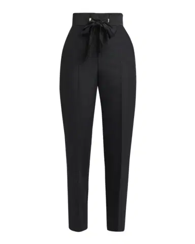 Valentino Garavani Bow High-Rise Cashmere Straight-Leg Pants | Thumbnail 1