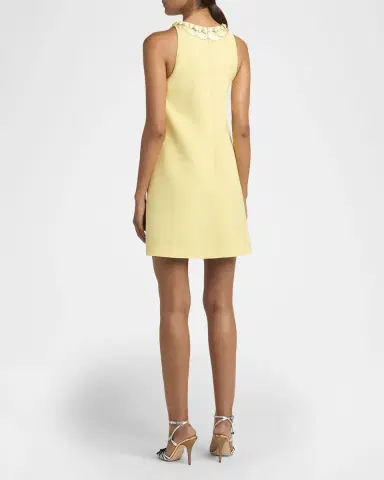 Valentino Garavani Sleeveless Embroidered Mini Shift Dress | Thumbnail 3 Valentino Garavani Sleeveless Embroidered Mini Shift Dress | Thumbnail 3