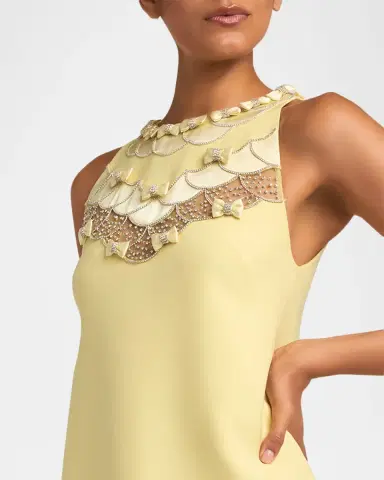 Valentino Garavani Sleeveless Embroidered Mini Shift Dress | Thumbnail 5 Valentino Garavani Sleeveless Embroidered Mini Shift Dress | Thumbnail 5