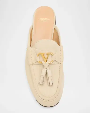 Valentino Garavani VLogo Signature Suede Loafer Mules | Thumbnail 6