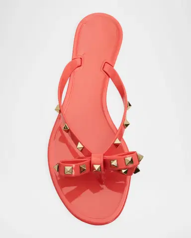 Valentino Garavani Rockstud PVC Flat Thong Sandals | Thumbnail 6