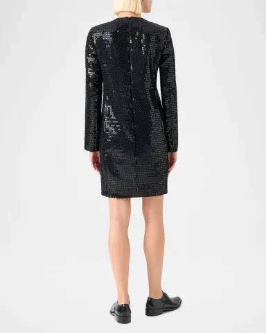 Akris Corded Sequin Short Cocktail Dress | Thumbnail 3 Akris Corded Sequin Short Cocktail Dress | Thumbnail 3