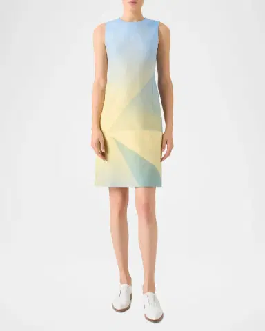 Akris Sunbeam Print Silk Sleeveless Dress | Thumbnail 2 Akris Sunbeam Print Silk Sleeveless Dress | Thumbnail 2