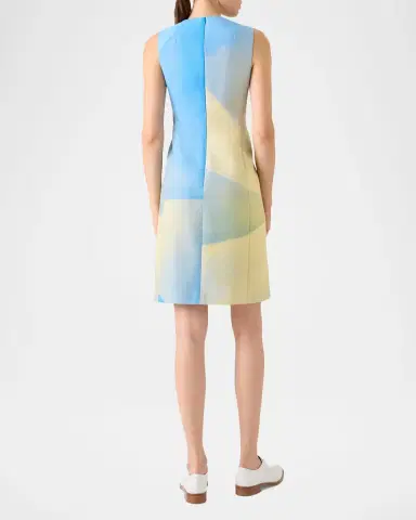Akris Sunbeam Print Silk Sleeveless Dress | Thumbnail 3 Akris Sunbeam Print Silk Sleeveless Dress | Thumbnail 3