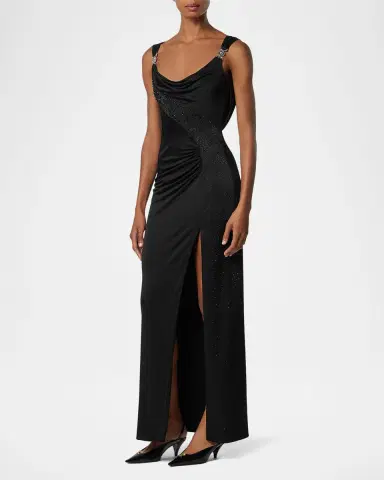 Versace Embellished Silk-Blend Gown | Thumbnail 2 Versace Embellished Silk-Blend Gown | Thumbnail 2