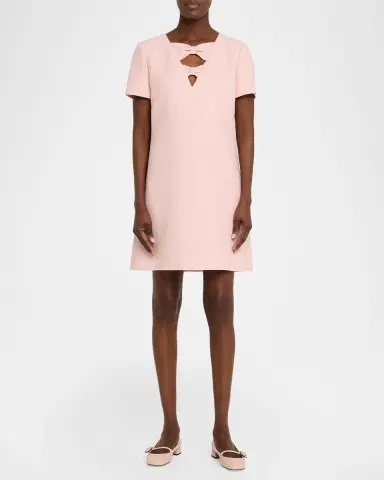 Valentino Garavani Bow Cutout Short-Sleeve Mini Dress | Thumbnail 2