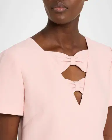Valentino Garavani Bow Cutout Short-Sleeve Mini Dress | Thumbnail 5