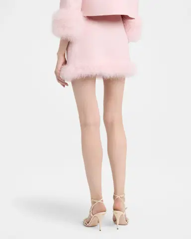 Valentino Garavani Feather-Trim Crepe Couture Mini Skirt | Thumbnail 3 Valentino Garavani Feather-Trim Crepe Couture Mini Skirt | Thumbnail 3