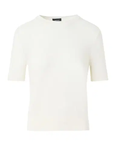 Akris Silk-Cotton Pointelle Knit Short-Sleeve Sweater | Thumbnail 1